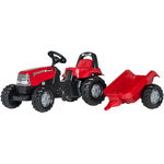 Tractor cu pedale Rolly Kid Massey Ferguson cu remorcă