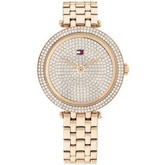 Ceas dama Tommy Hilfiger Natalie, roz, 34mm, bratara, cristale, rezistent la apa 30m