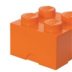 Cutie depozitare Lego 2x2 portocaliu 