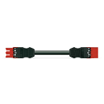 pre-assembled interconnecting cable; Eca; Socket/plug; 3-pole; Cod. P; H05VV-F 3G 1.5 mm²; 4m; 1,50 mm²; red, Wago