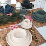 Set de cină din ceramică, Multicolor, 27x2x27 cm, Keramika