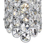 Aplica Frost 1 Light Wall Bracket Polished Chrome and Faceted Crystal, dar lighting group