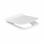 Capac WC din duroplast, Cersanit Como K98-0143, alb, inchidere soft close, 353 x 426 mm