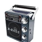 Radio cu Panou Solar XB-921 BT X-Bass mp3 player cu suport card sd/usb NEGRU, GAVE
