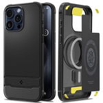 Husa pentru iPhone 15 Pro Max, Spigen Rugged Armor MagSafe, Black