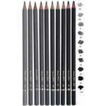 Set Creion grafit 12 buc, Daco, CG7012 Gri