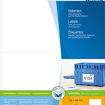 Etichete autoadezive pentru imprimante, Herma, Dreptunghiular, 210 x 148 mm, 2/A4, 200 coli, Alb