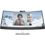 HP Monitor VA LED HP 34 E34m G4, WQHD (3440 x 1440), HDMI, DisplayPort, Ecran Curbat, Boxe, Negru/Argintiu, HP