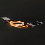 Cablu luminos portocaliu de date si incarcare iPhone 5 5S 5C 6 6plus iPod iPad USB, delight