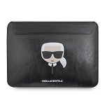 Husa laptop Karl Lagerfeld, Saffiano Ikonik pentru Laptop de 16, Peiele ecologica, Negru , Karl Lagerfeld