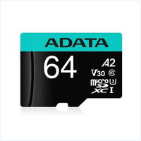 Card de memorie ADATA PremierPRO MicroSDXC 64GB UHS-I U3 + Adaptor ausdx64gui3v30sa2