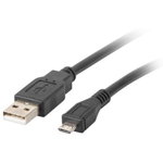 LANBERG Lanberg cable USB 2.0 micro AM-MBM5P 30cm black, LANBERG