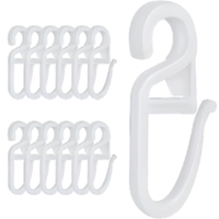 Set 50 Carlige Perdea Home Sweet Paradise, Plastic Rezistent, Culoare Alb, Accesorii pentru Sine si Draperii, Home Sweet Paradise