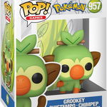 Figurina - Pop! Pokemon: Grookey, Verde, 16 cm