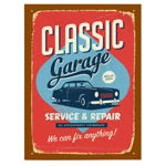 Tablou afis service reparatii auto vintage - Material produs:: Poster pe hartie FARA RAMA, Dimensiunea:: 80x120 cm, 