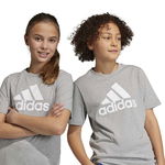 Adidas tricou de bumbac pentru copii U BL culoarea gri, cu imprimeu, adidas