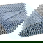 Patura Rachele, Bizzotto, 150x200 cm, 100% poliester, albastru deschis, Bizzotto