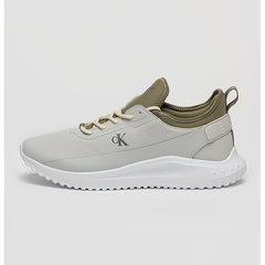CALVIN KLEIN JEANS, Pantofi sport low-cut cu logo, Alb, Crem, 42 CALVIN KLEIN JEANS, Pantofi sport low-cut cu logo, Alb, Crem, 42