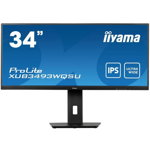 Monitor ProLite XUB3493WQSU-B5, LED monitor (86 cm (34 inch), black, QHD, 75 Hz, HDMI), Iiyama