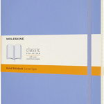 Caiet Moleskine MOLESKINE Classic XL (19x25 cm) cu rigle, copertă moale, hortensia albastru, 192 pagini, albastru, Moleskine