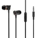 Casti audio in-ear Hoco M37, stereo, jack 3.5mm, microfon, 1.2m, Negru