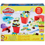 Set de joaca cu plastilina Popcorn and Candy Play-Doh, Hasbro, 3+, Multicolor