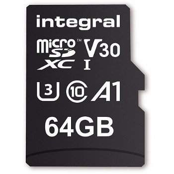 Card de memorie Integral 70V30, 64GB, microSDXC, Clasa 10, UHS-I, Adaptor microSD