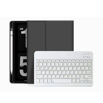 Husa cu tastatura Tech-Protect Smartcase Pen compatibila cu iPad 10.2 inch 2019/2020/2021 Black, TECH-PROTECT