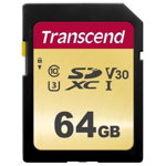 SDC500S SDXC, 64GB, Clasa 10, Transcend