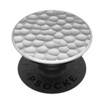 Suport Popsockets PopGrip Luxe Stand Adeziv Hammered Metal Silver