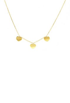 Bijuterii Femei Bony Levy 14K Yellow Gold Triple Heart Pendant Necklace 14KY