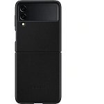 Galaxy Z Flip 3 (F711) - Capac protectie spate Leather Cover - Negru, Samsung