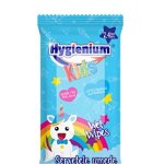 Servetele umede dezinfectante si antibacteriene, Hygienium Kids Unicorn, albastru, 24 buc