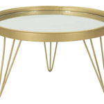 Stativ Glam Auriu, 22x36.5x36.5 cm, metal/ sticlă, auriu, Mauro Ferretti
