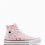Teniși Converse Chuck Taylor All Star Lift Platform Flower Embroidery A06324C Donut Glaze/Oops Pink/White, Converse