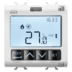 THERMOSTAT WITH HUMIDITY MANAGEMENT - KNX - 2 module - WHITE - CProiector HORUS, Gewiss