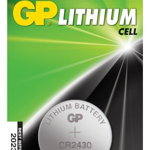 Baterie gp batteries, butoni (cr2430) 3v lithium, blister 1 buc. " gpcr2430-2c1" "gppbl2430037" - 945242 (include tv 0.01 lei)