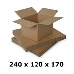 Cutie carton 240x120x170, natur, 3 starturi CO3, 420 g/mp, 
