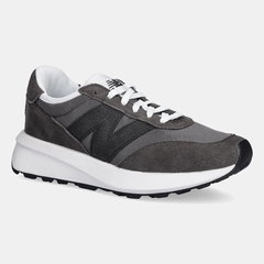New Balance, Pantofi sport 370 cu insertii de plasa, Gri antracit, 7.5 New Balance, Pantofi sport 370 cu insertii de plasa, Gri antracit, 7.5