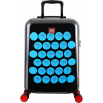 Troller 51cm, material ABS, LEGO Brick Dots - negru cu puncte albastre, Lego