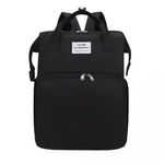 Rucsac ghiozdan maternal multifunctional, cu patut pliabil, impermeabil, pentru mamici, cu buzunare termorezistente, negru, buz