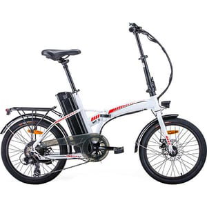 Bicicleta asistata electric pliabila MYRIA City Traveller MC3, roata 20", motor 250W, viteza max 24.9 Km/h, negru-verde
