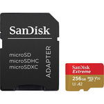 Card memorie SanDisk Extreme 256GB microSDXC + adaptor, Class 10, UHS-I, U3, V30, A2 (183507)