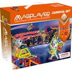 Set de constructie magnetic - 72 piese, MAGPLAYER, 2-3 ani +, MAGPLAYER