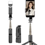 Selfie Stick cu Trepied LED si Telecomanda Bluetooth Q10S, GAVE