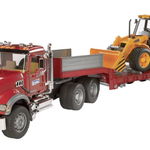 Bruder Brother Mack Granite Truck With Low-loader And Jcb 4cx Backhoe Loader (02813) 