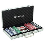 Set poker cu 300 Jetoane, Karemi, cu carcasa pentru transport, Karemi