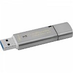 USB Flash Drive Kingston 32 GB DT Locker USB 3.0 read 135Mb/s write 40Mb/s metal casing with built-in key loop G3 w/Automatic Data Security