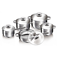 Set vase BLAUMANN BL-1637, 10 piese, 16-24cm, 1.9-5l, inox, argintiu