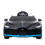 Masinuta electrica cu roti din cauciuc si scaun piele Bugatti Divo Black, Bugatti